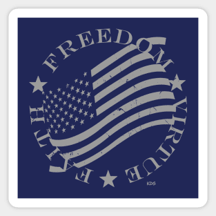 Freedom-Virtue-Faith (Dark) Sticker